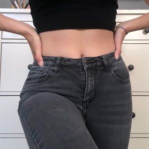 cello low waisted gray skinny jeans